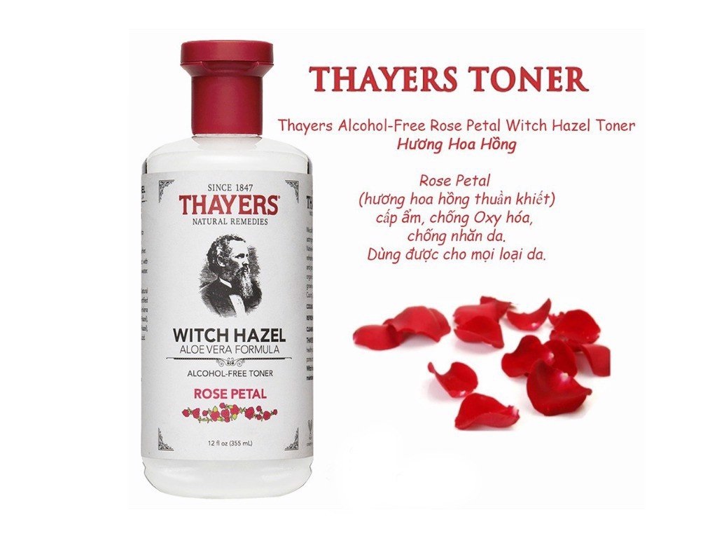 Nước Hoa Hồng Thayer Witch Hazel Alcohol-Free Toner 355ml