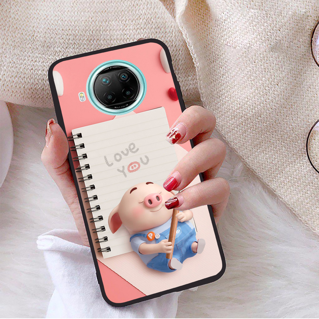 Ốp lưng xiaomi redmi note 9 pro 5g viền dẻo tpu bst pig cute