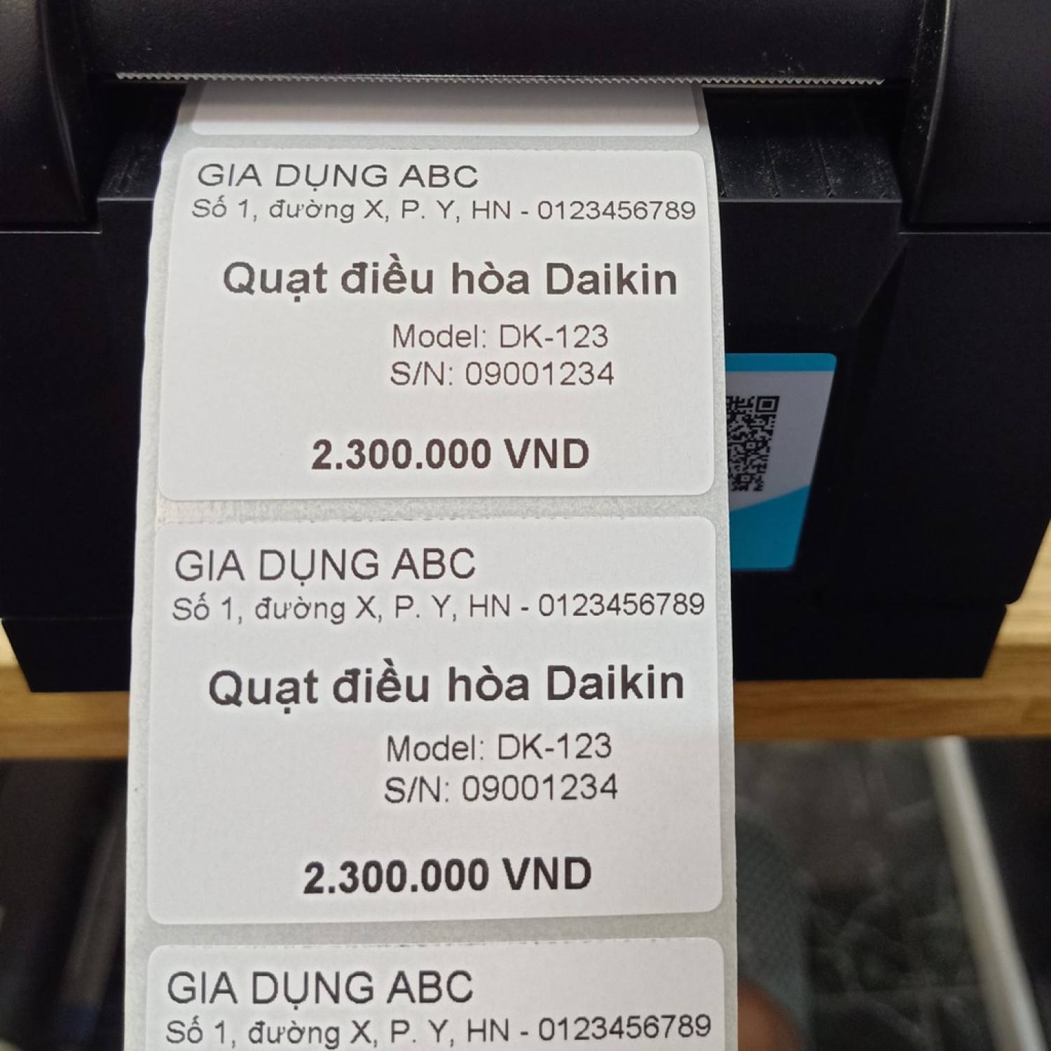 Set 5 cuộn tem nhiệt in mã vạch, nhãn dán, tem phụ, tem cân khổ 58x40
