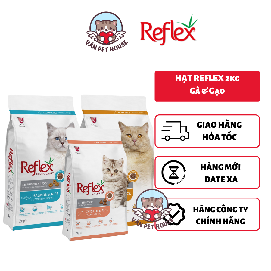 Hạt Reflex High Quality 2kg Mèo Con Mèo Lớn - Reflex Kitten Adult 2kg Thành Phần Dinh Dưỡng Chất Lượng