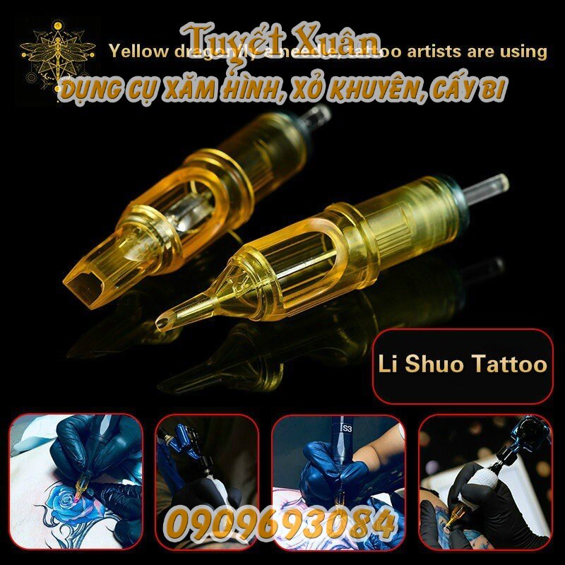 Kim xăm máy pen 3RL đi nét hộp 20 kim - xuân shop