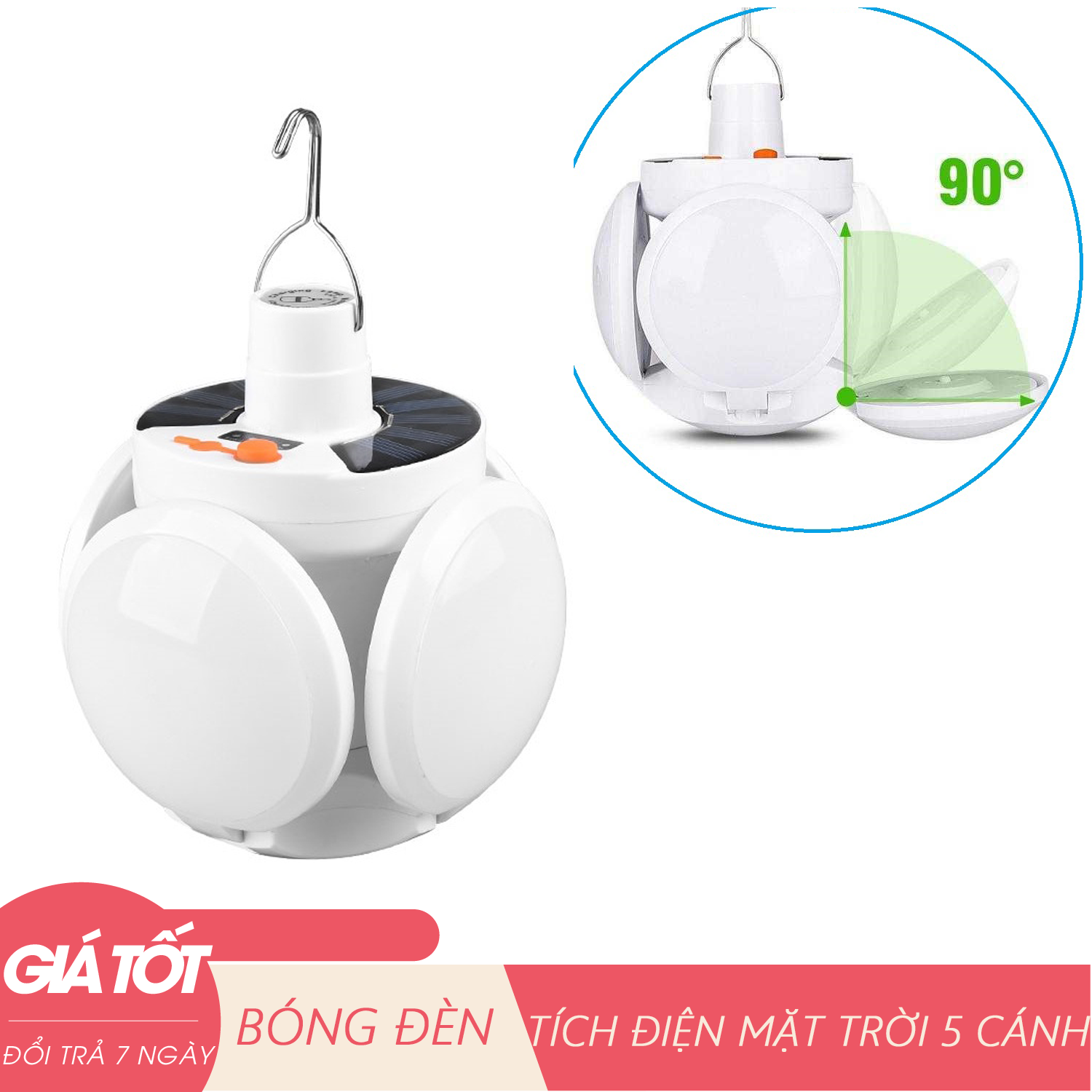 Bóng đèn tích điện - Đèn led tích điện - 4 cánh 5 bóng - đèn tích điện,Đen Led Tích Điện Công Suất 40W, Đèn Siêu Sáng Tích Điện Ngoài Trời Đuôi BALL LIGHT, Đèn Năng Lượng Mặt Trời, Đèn Sạc Tích Điện- Đổi trả 7 ngày