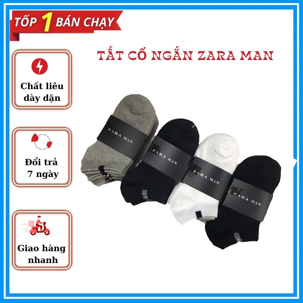 Combo 5 đôi Tất cổ ngắn Zara man chống hôi chân cho nam