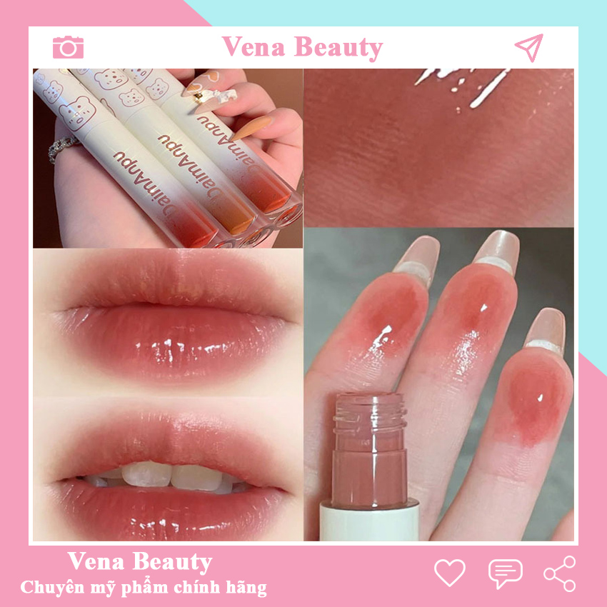 [HÀNG HOT] Son bóng nội địa trung có màu lì giá rẻ dưỡng môi dành cho học sinh Daimanpu Vena Beauty