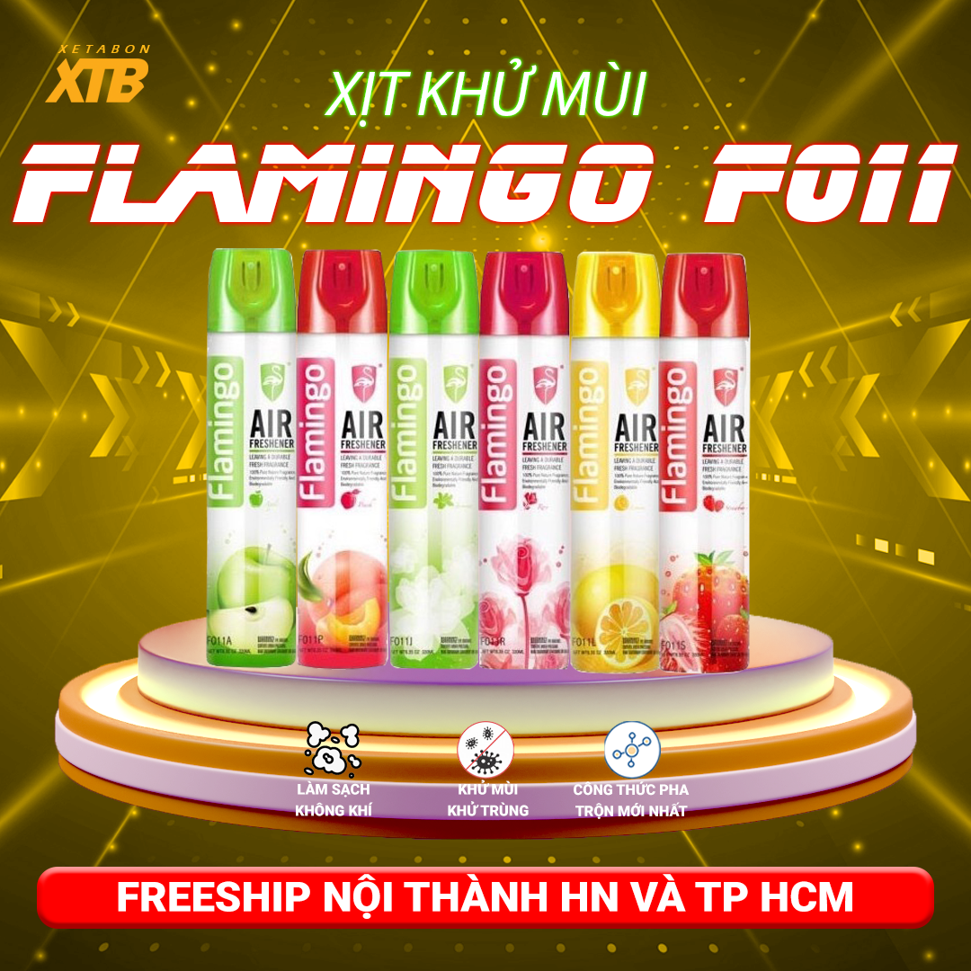 Xịt khử mùi ô tô Flamingo F011 dung tích 330ml mùi hương nước hoa, hoa quả từ thiên nhiên