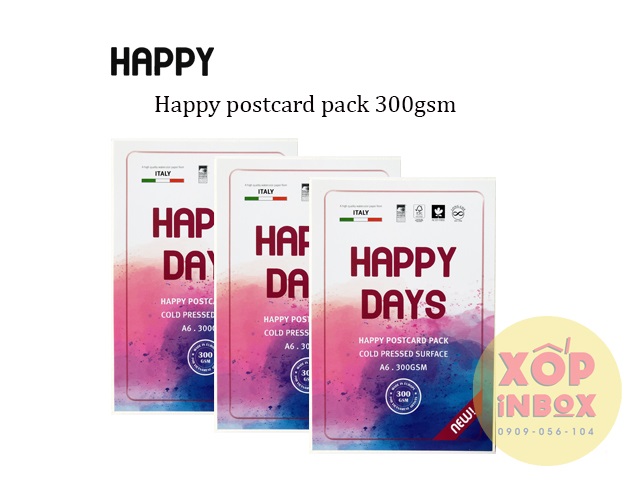 Giấy vẽ canson happy days postcard a6 300gsm xấp 10 tờ