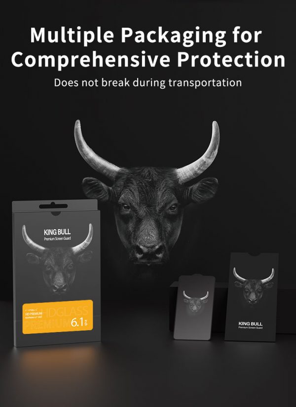 Miếng dán cường lực iphone 13/iphone 13 pro mipow kingbull premium silk hd 2.7d bj314
