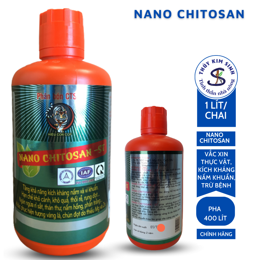 Nano chitosan - kích kháng nấm khuẩn trừ bệnh cho cây trồng- chai 1 lít