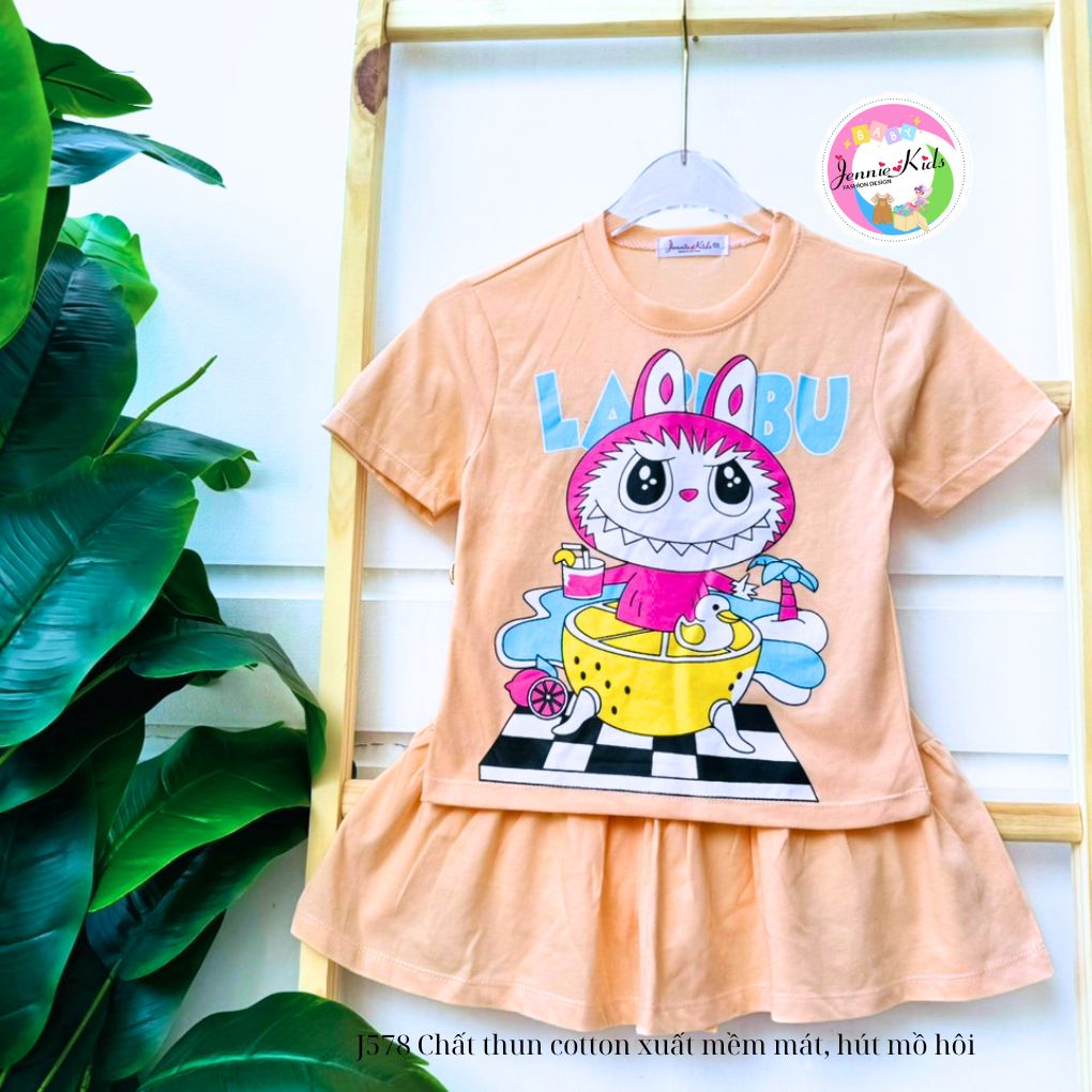 Set áo váy dành cho bé gái 12 đến 25kg xuất dư vnxk jennie kids J578 - 8