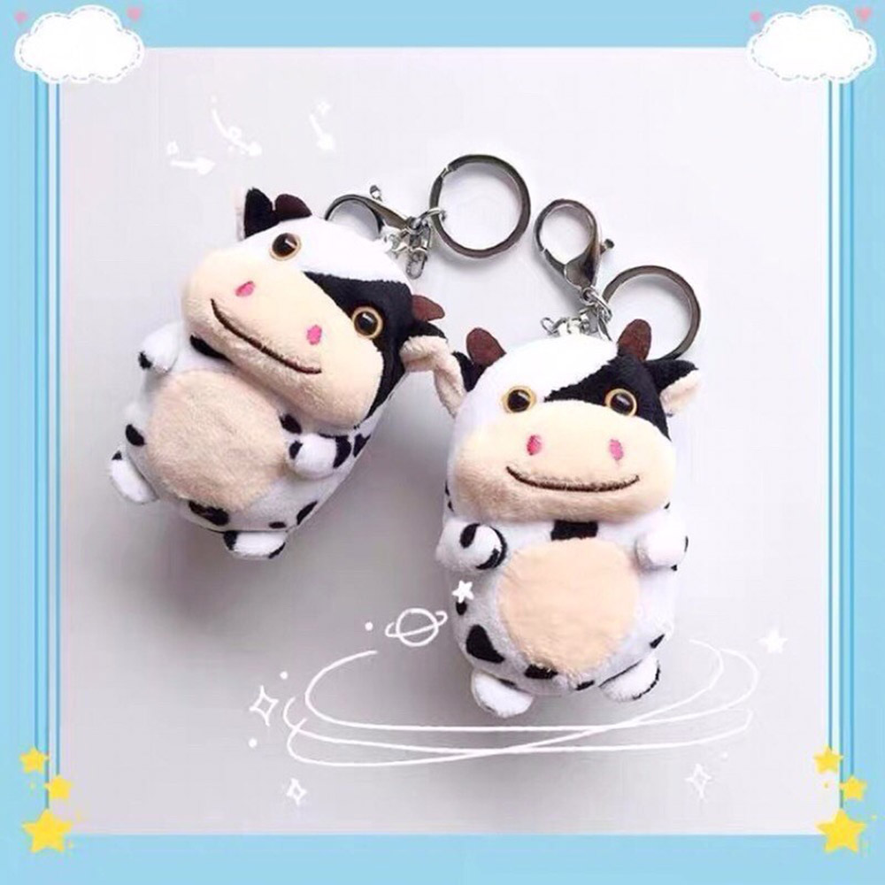 Móc Khóa bò sữa nhồi bông dễ thương-DUHA SPORT