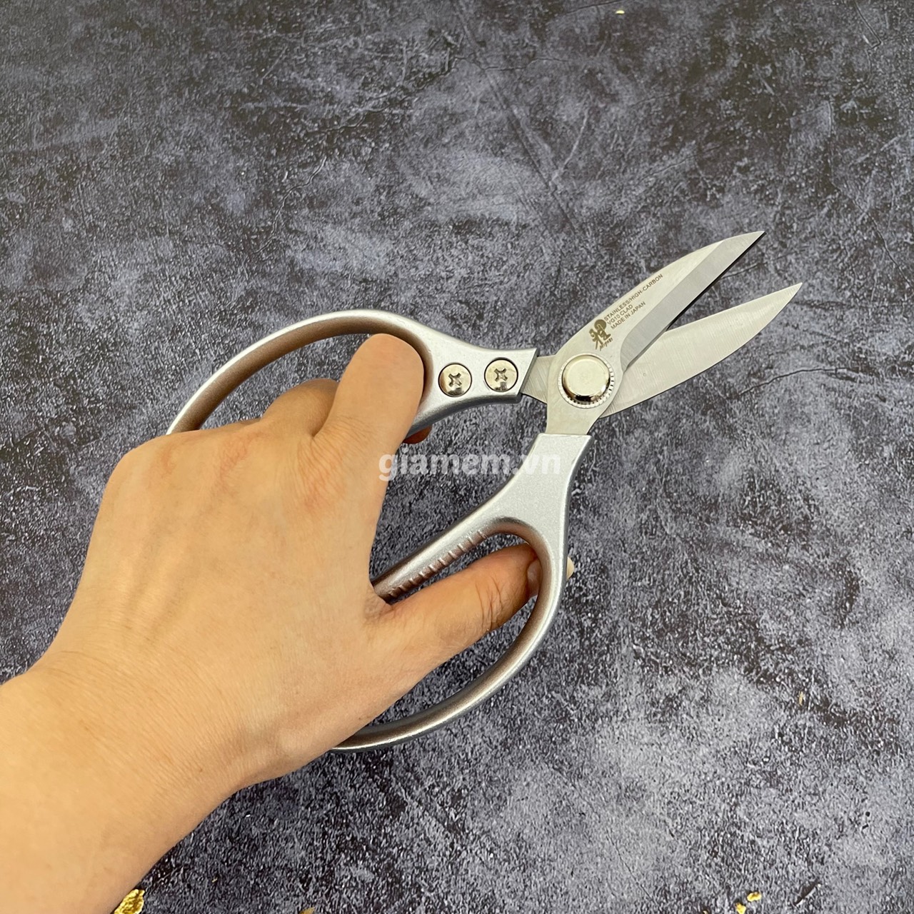 Kéo cắt đa năng Nhật nội địa chống gỉ 18cm, lưỡi ngắn 6cm cực khỏe, siêu sắc, cắt gà, xương, cắt thức ăn, cắt tỉa cây, hoa, cắt vải, giấy, đồ thủ công ...