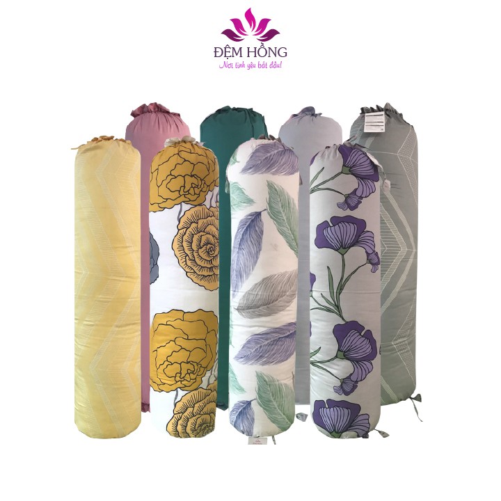 Vỏ gối ôm sông hồng basic siêu bền- 100% cotton- 38x100cm