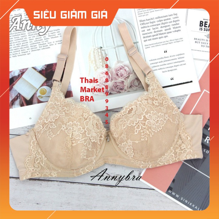 Áo ngực bigsize Thái Lan ANNY 1207 có gọng không đệm nâng ngực ren mềm cup C