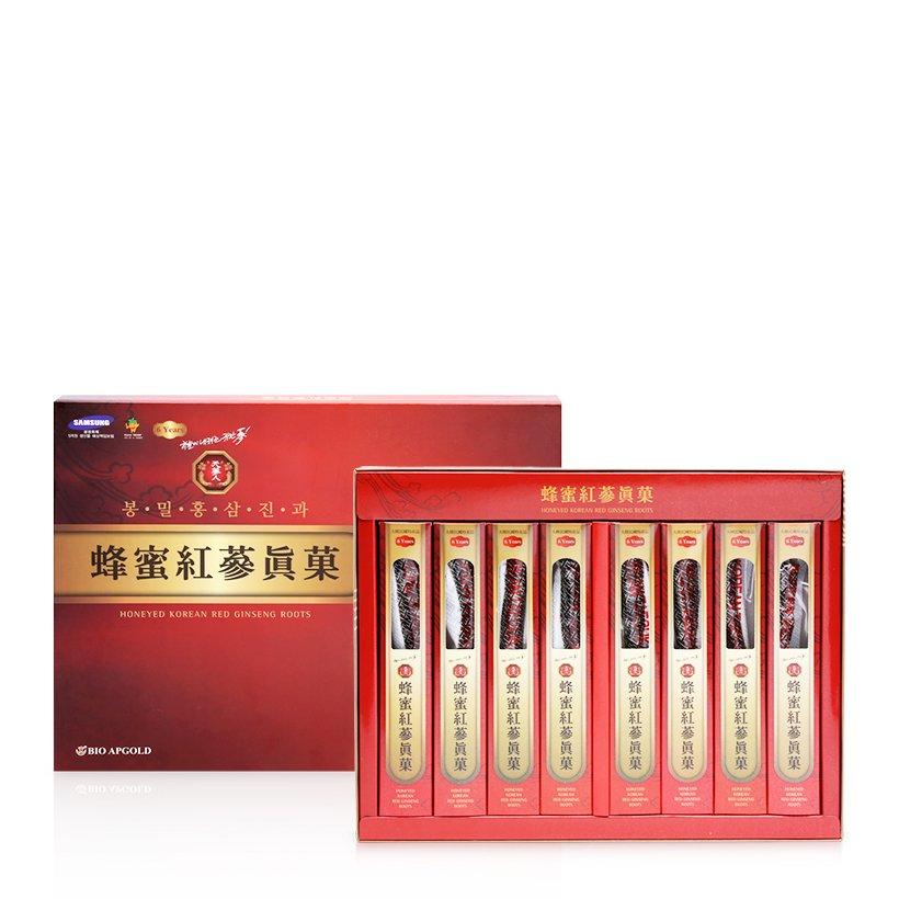 Hồng sâm nguyên củ tẩm mật ong bio apgold hàn quốc