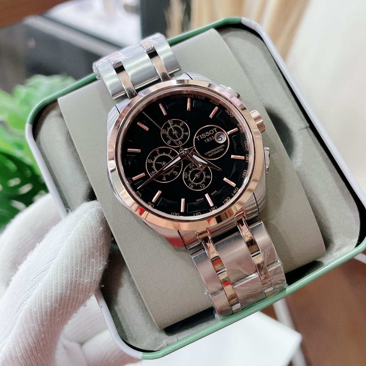 Đồng hồ nam dây kim loại TISOTT TS08 Size 42mm Đồng hồ nam mặt tròn chống nước Đồng hồ nam cao cấp