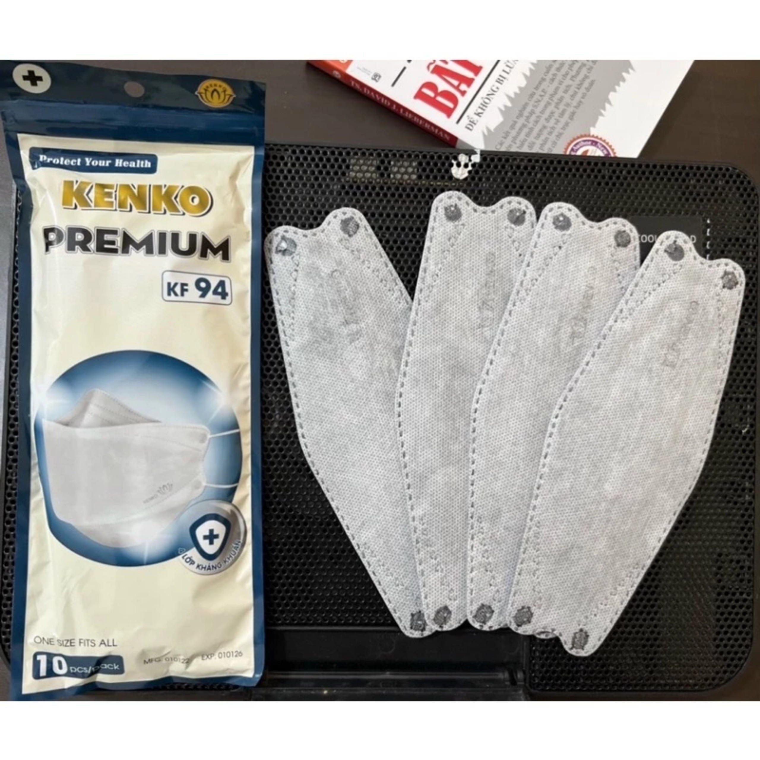 [Sale] 50 cái khẩu trang KF94 KENKO MASK 4D/khẩu trang 4D 4 lớp, dày mịn (5 bịch)