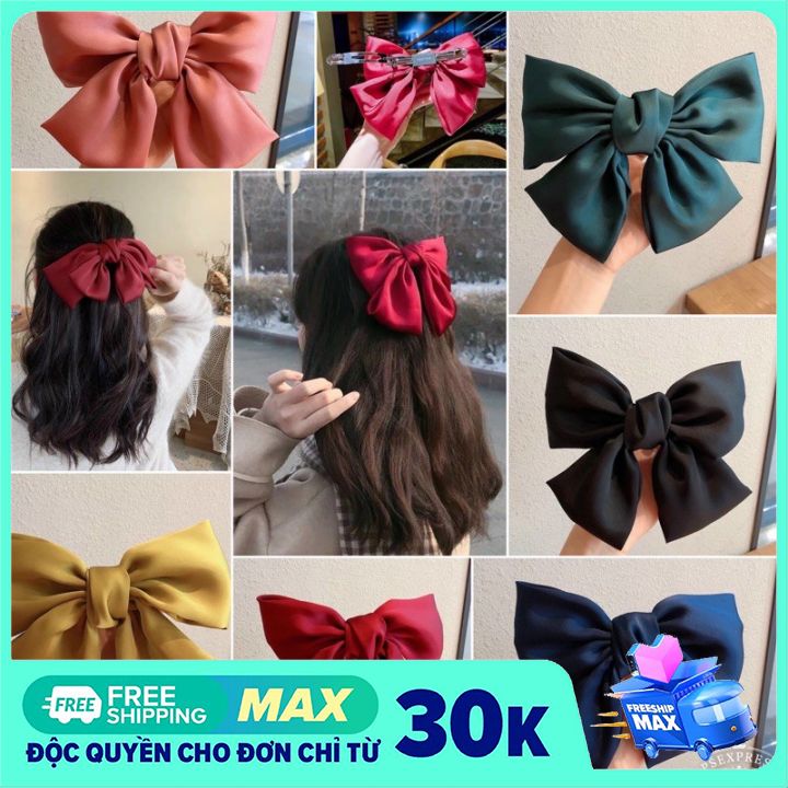 Nơ cài tóc phụ kiện - nơ cài tóc nhiều màu sắc điệu đà xinh xắn cho các nàng