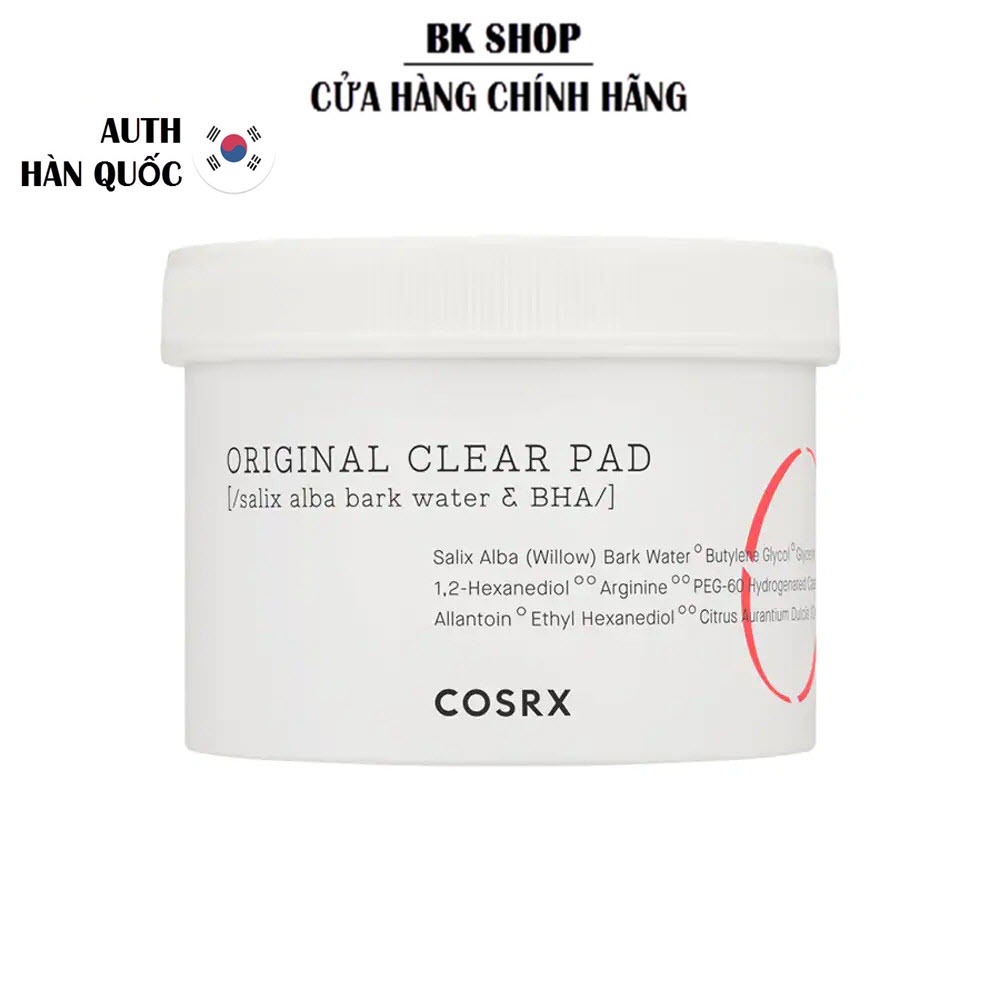Bông tẩy da chết cosrx one step original clear pad 70 miếng