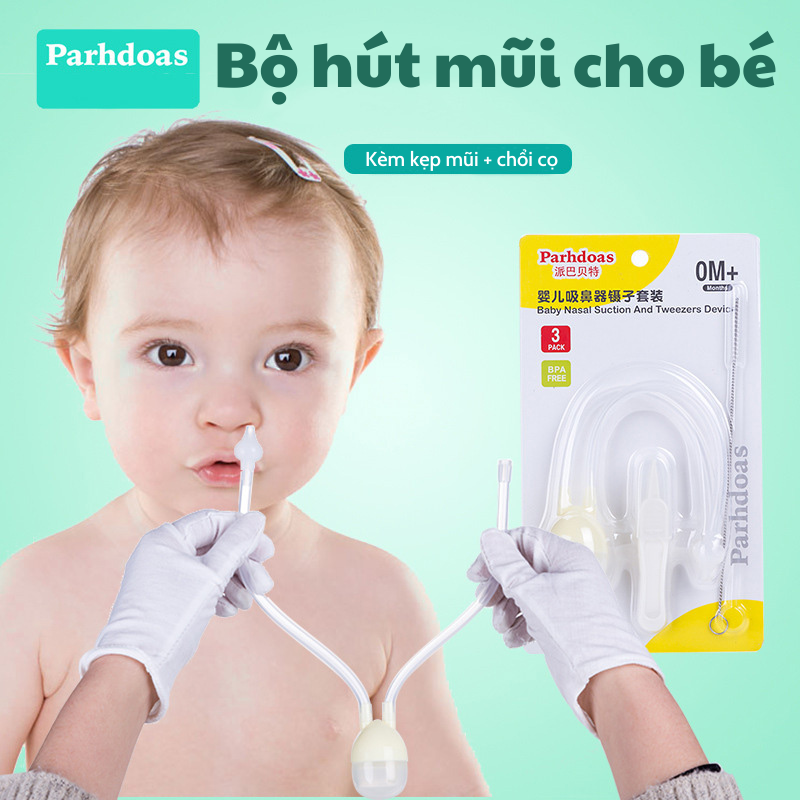 Dụng cụ hút mũi chính hãng Parhdoas 3 chi tiết cho bé - Mẹ bé Soko
