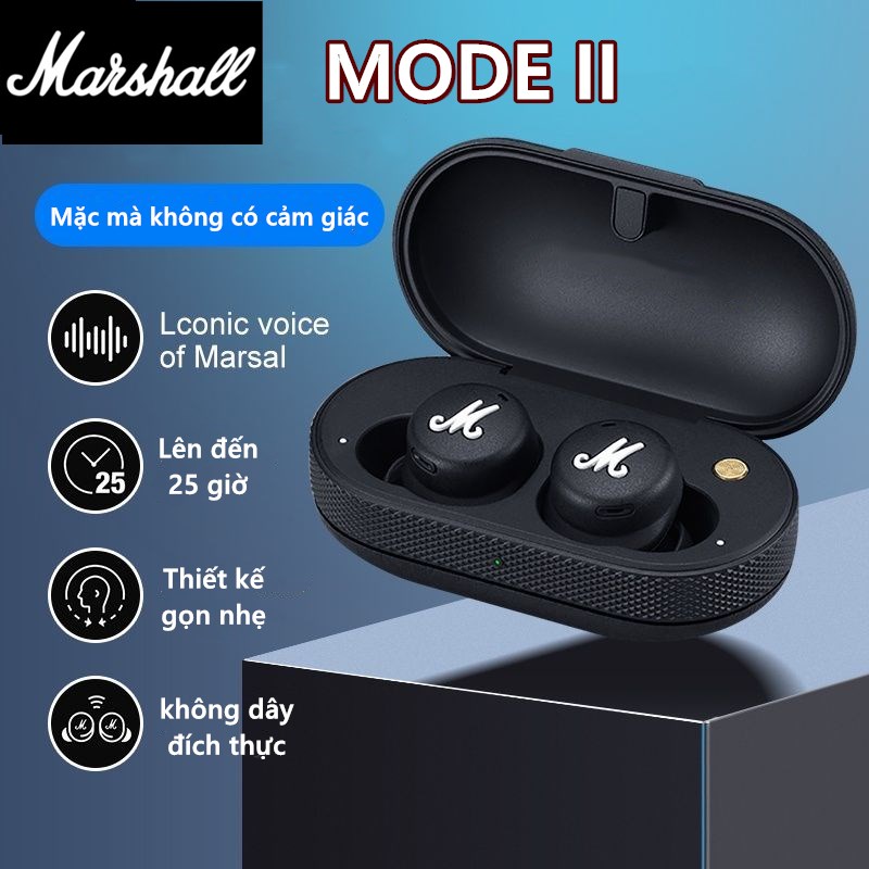 Tai Nghe Bluetooth Không Dây Marshall Mode II Tai Nghe Rảnh Tay Nút Bịt Tai âm Thanh Nổi Dành Cho Doanh Nghiệp Thể Thao Có Micrô