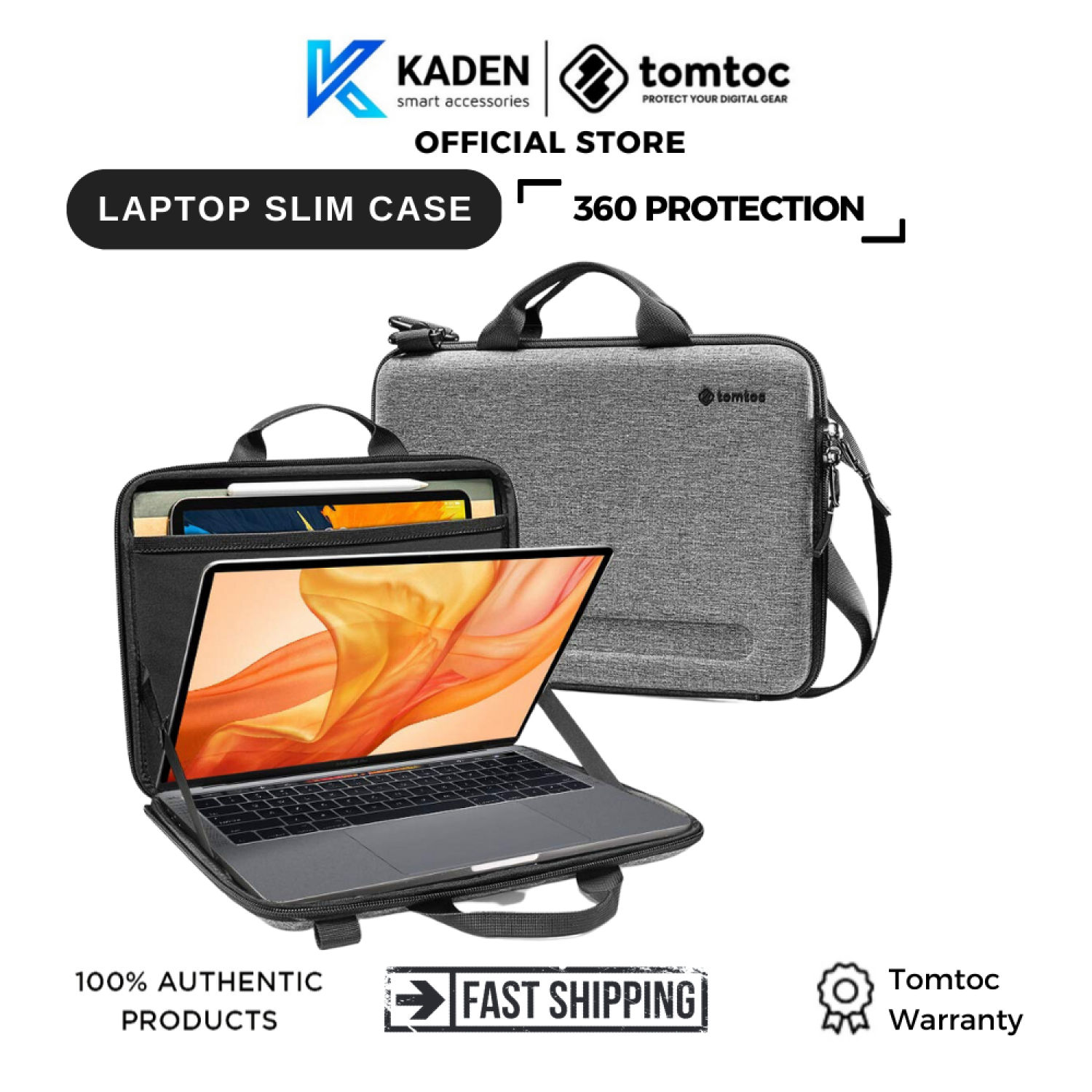 Túi Đeo Chéo Chống Va Đập Tomtoc (Usa) Eva For Macbook-A25-Hàng Chính Hãng