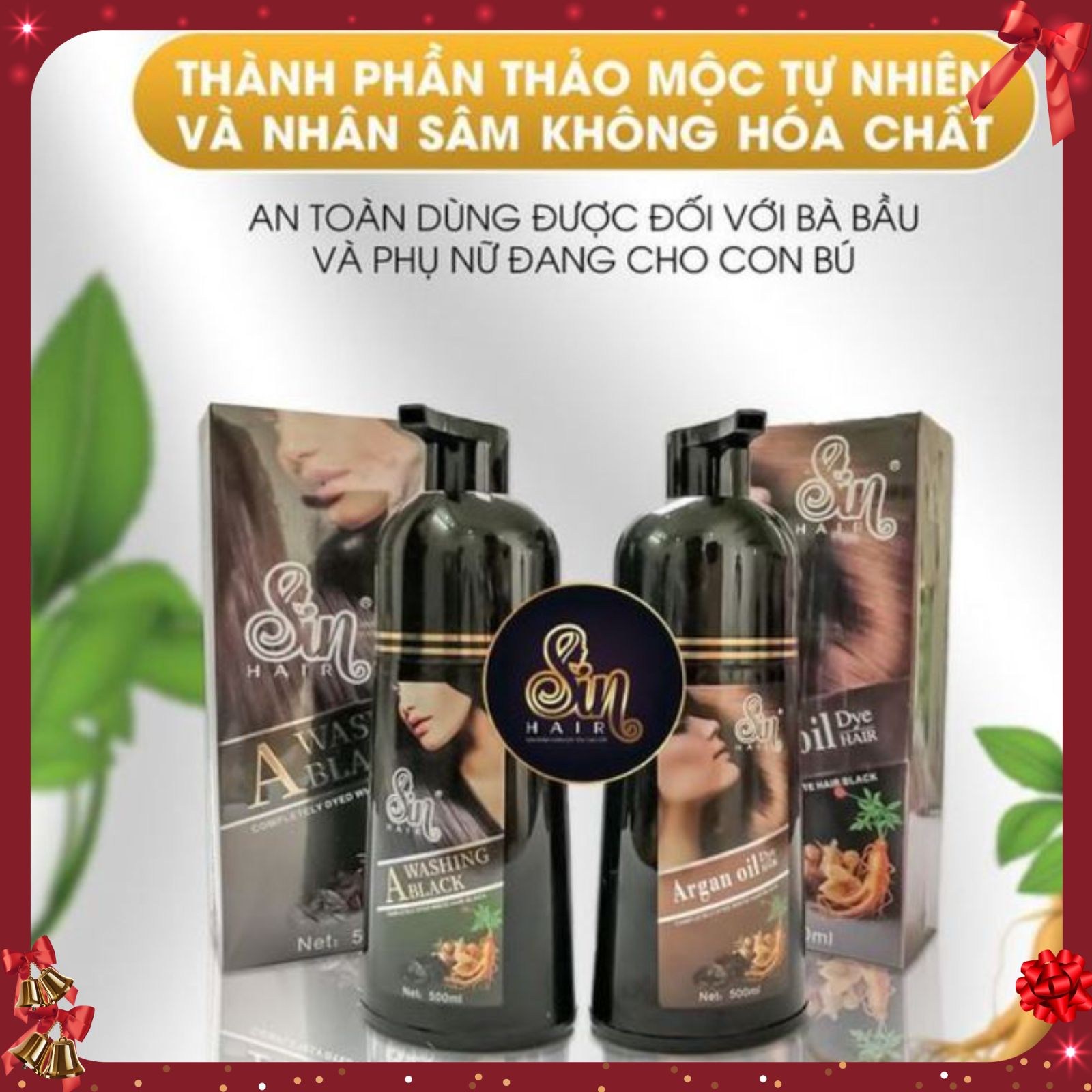 Dầu gội phủ bạc nhân sâm SIN HAIR Nhật Bản