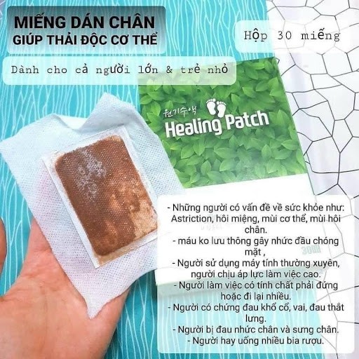 Miếng dán thải độc chân Healing patch Hàn Quốc