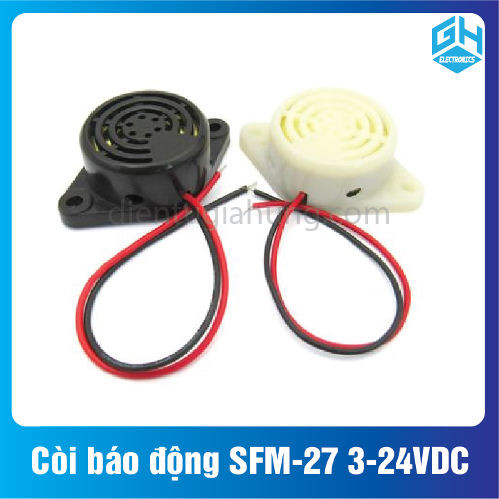 Còi báo động sfm-27 3-24vdc màu đen trắng ngẫu nhiên