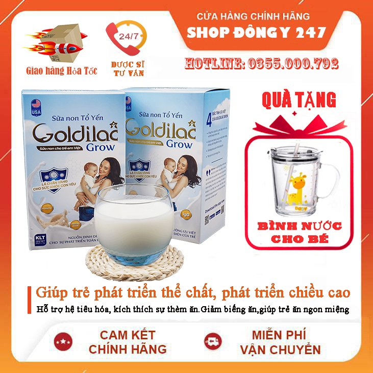 ✅ sữa non tổ yến goldilac grow 1 hộp 280gram 👍 ❤️ - 1 hộp gồm 28 gói và mỗi gói 10 gram