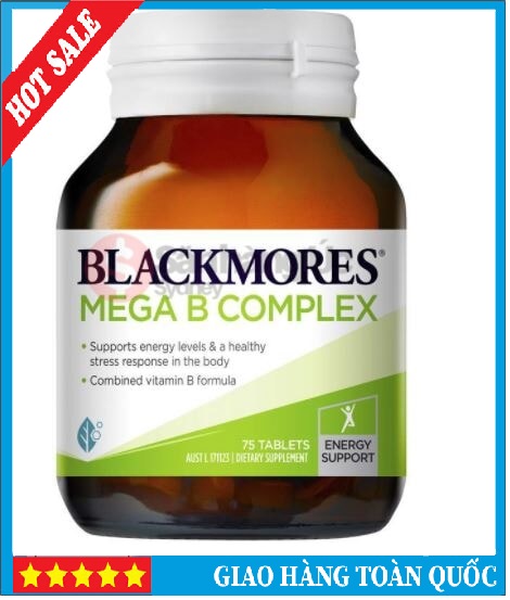 Viên uống bổ sung vitamin nhóm b - blackmores mega b complex 75 viên úc