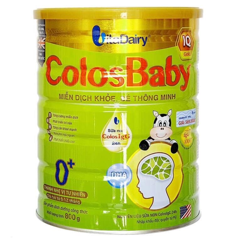 Sữa colos baby iq gold 0+ 800gr mới nhất