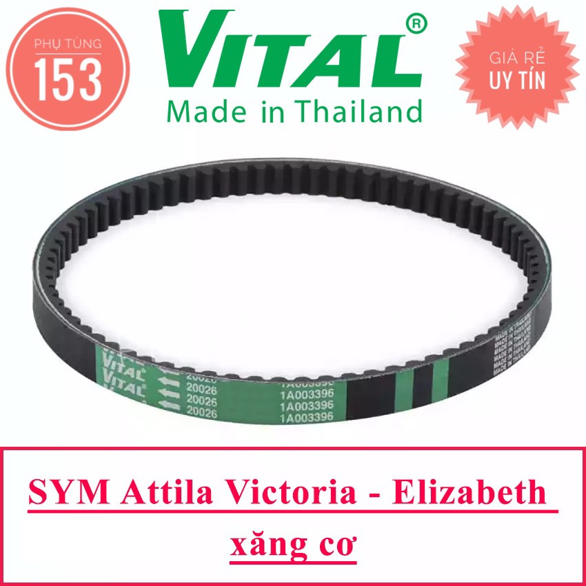 Dây Curoa Attila hiệu Vital (Thái Lan) - Dây curoa xe tay ga - PHỤ TÙNG 153