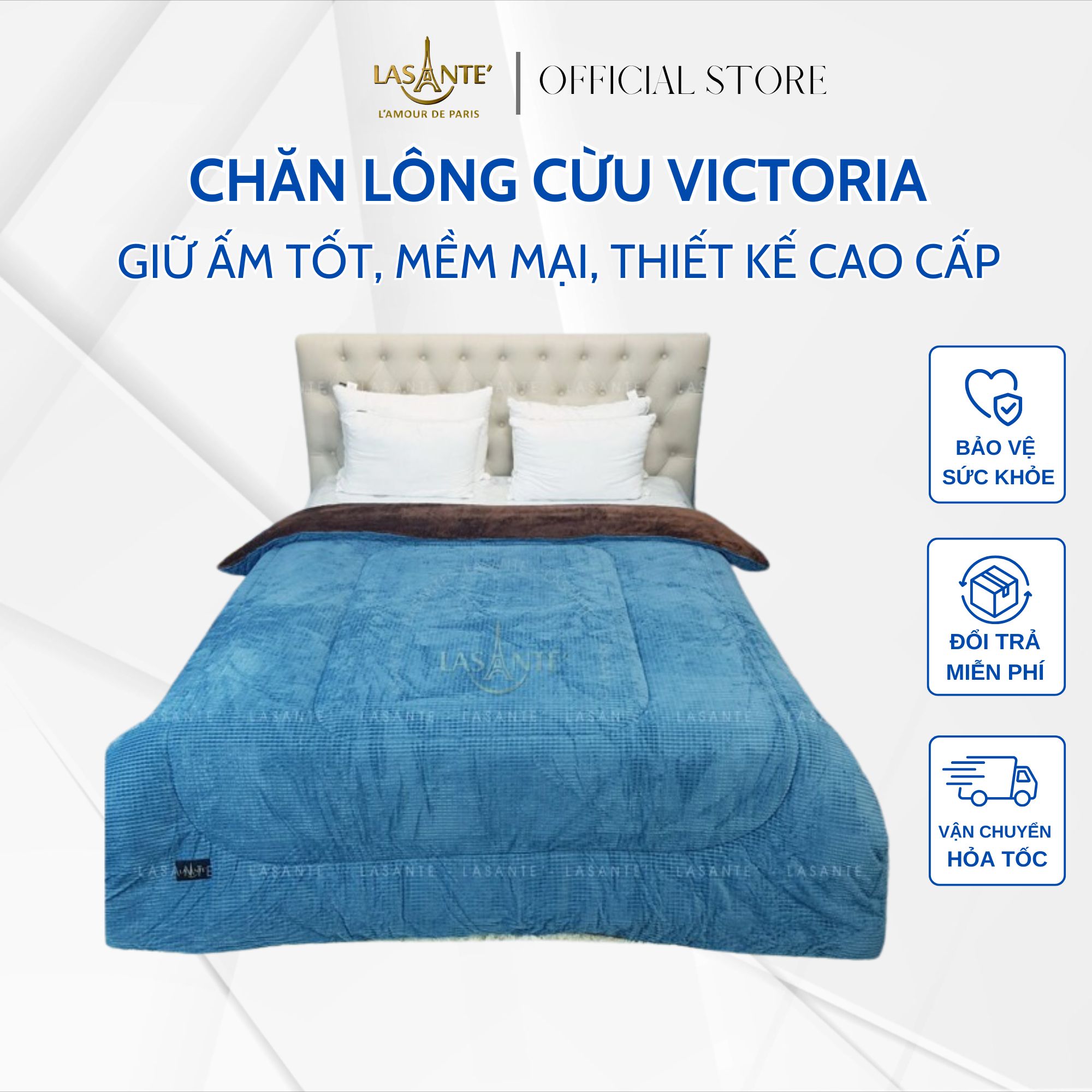 Chăn lông cừu Victoria Lasante