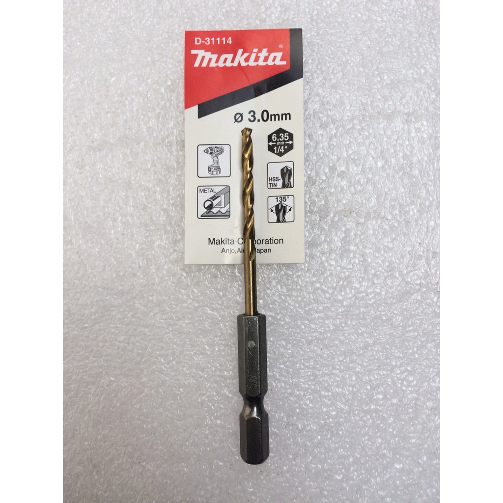 Mũi khoan sắt phủ Titan chân lục giác 2.5-12.0mm Makita