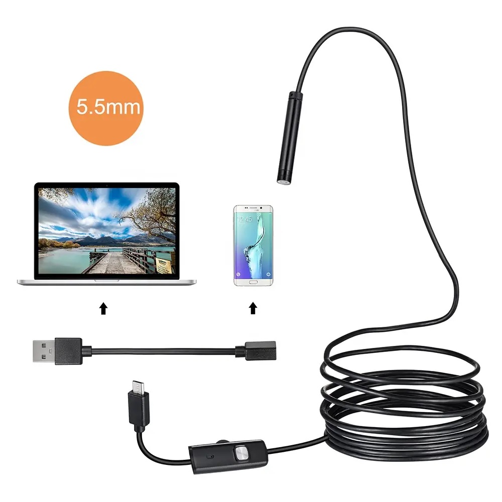 Camera nội soi lấy ráy tai kết nối usb 5.5mm mini android pc nội soi tai mũi họng cho hình ảnh sắc nét