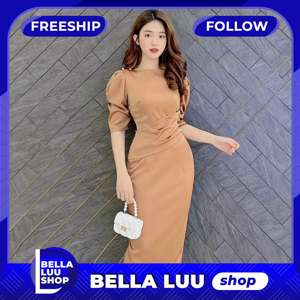Đầm Nữ Body Đính Cườm, Sang Trọng, Cá Tính, Xinh Xắn, Màu Sắc Y Hình Thời Trang Bella Luu Shop