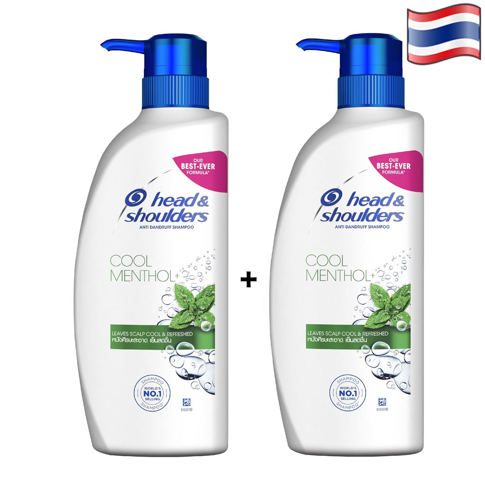 2 CHAI DẦU GỘI HEAD&SHOULDER HƯƠNG BẠC HÀ MÁT RƯỢI - 370ml/chai