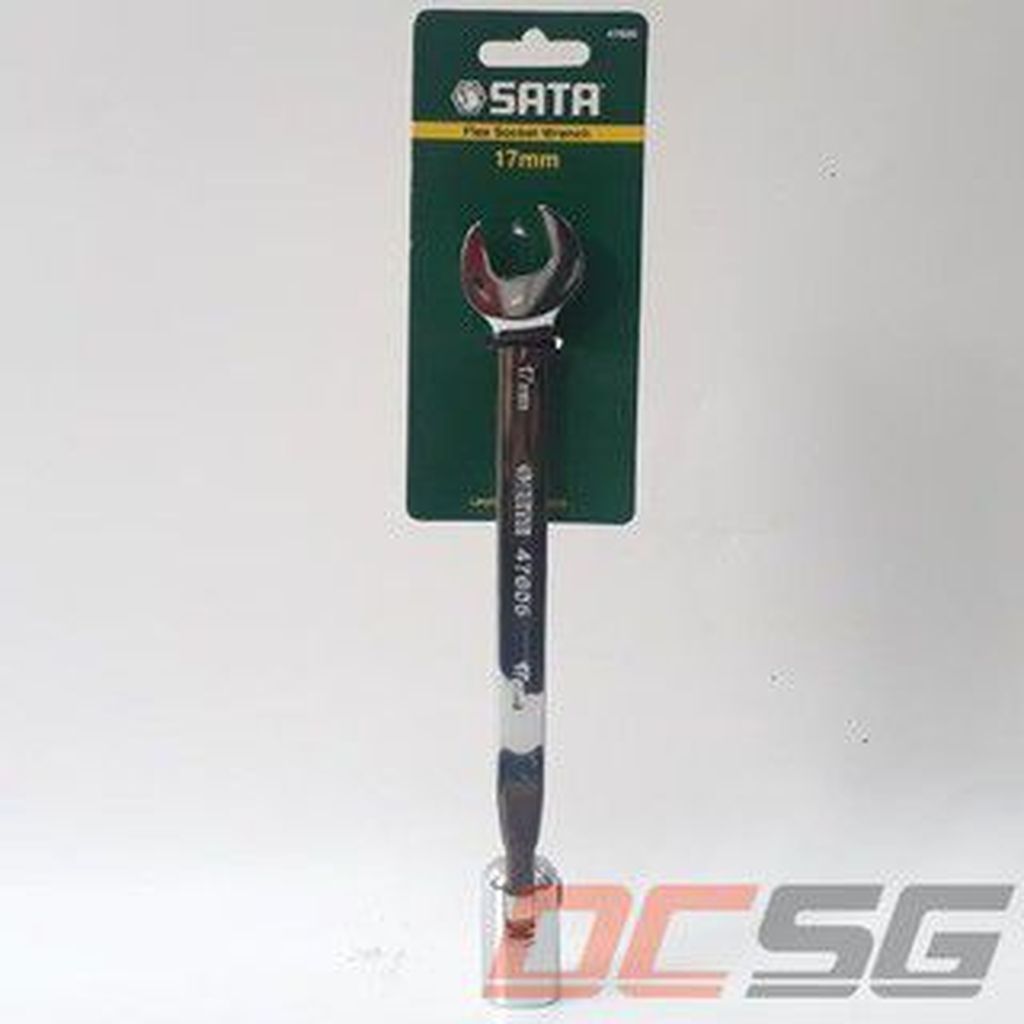 Cờ lê một đầu tuýp lắc léo 17mm sata 47605