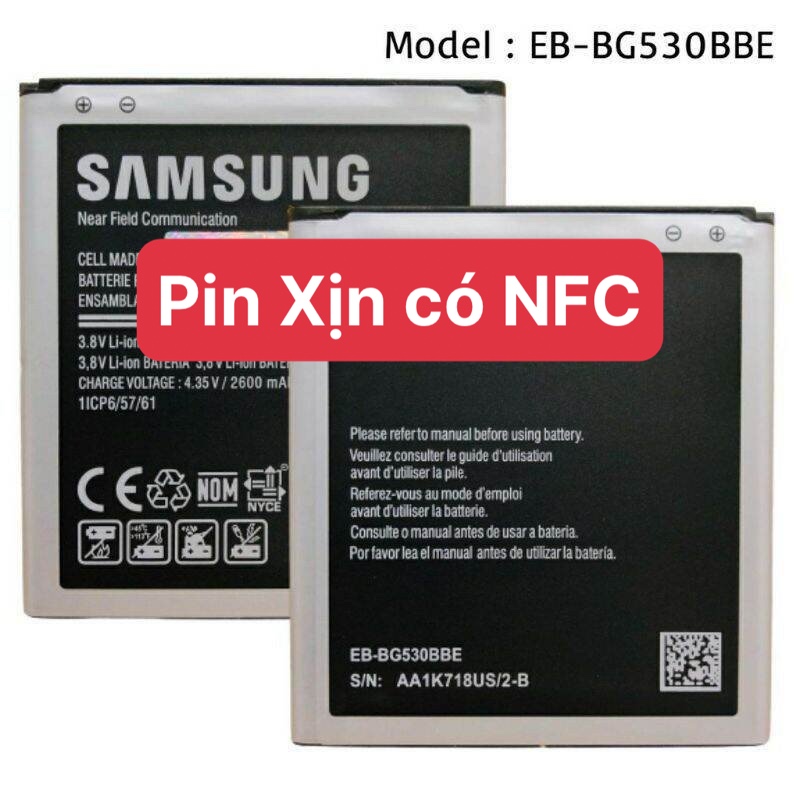 Pin samsung galaxy j2 prime, j2 2016, j3 2016, g530, g531 có mạch nfc