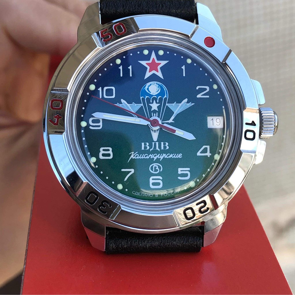Đồng hồ nam Vostok máy cơ lên giây, size mặt 40. Đồng hồ Nga Vostok Komandirskie 811818