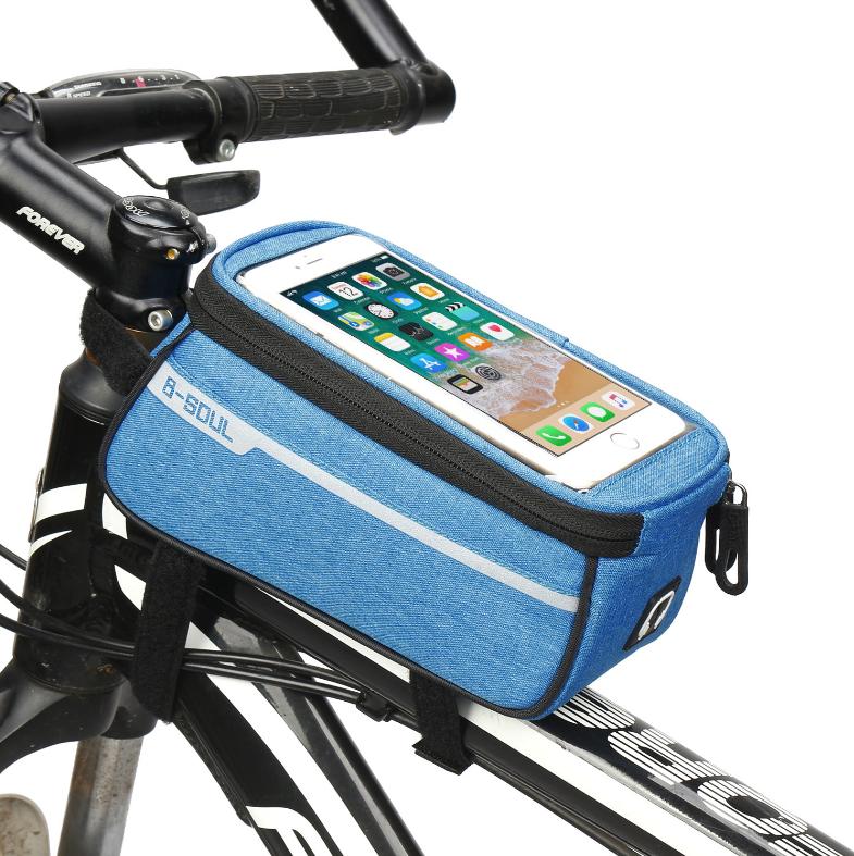 Túi treo sườn xe đạp đa năng - có ngăn đựng đồ dùng cá nhân kết hợp cảm ứng điện thoại