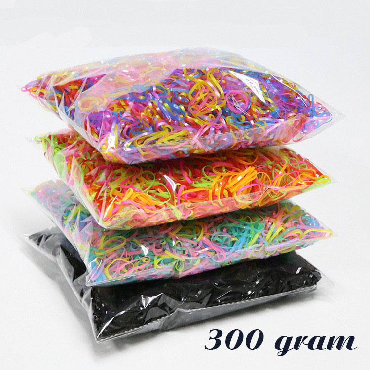 Túi 300 gram dây thun cột tóc nhiều loại