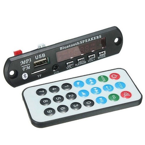 Mạch mp3 tích hợp bluetooth, fm, kèm remote, màn hình, usb, sd card