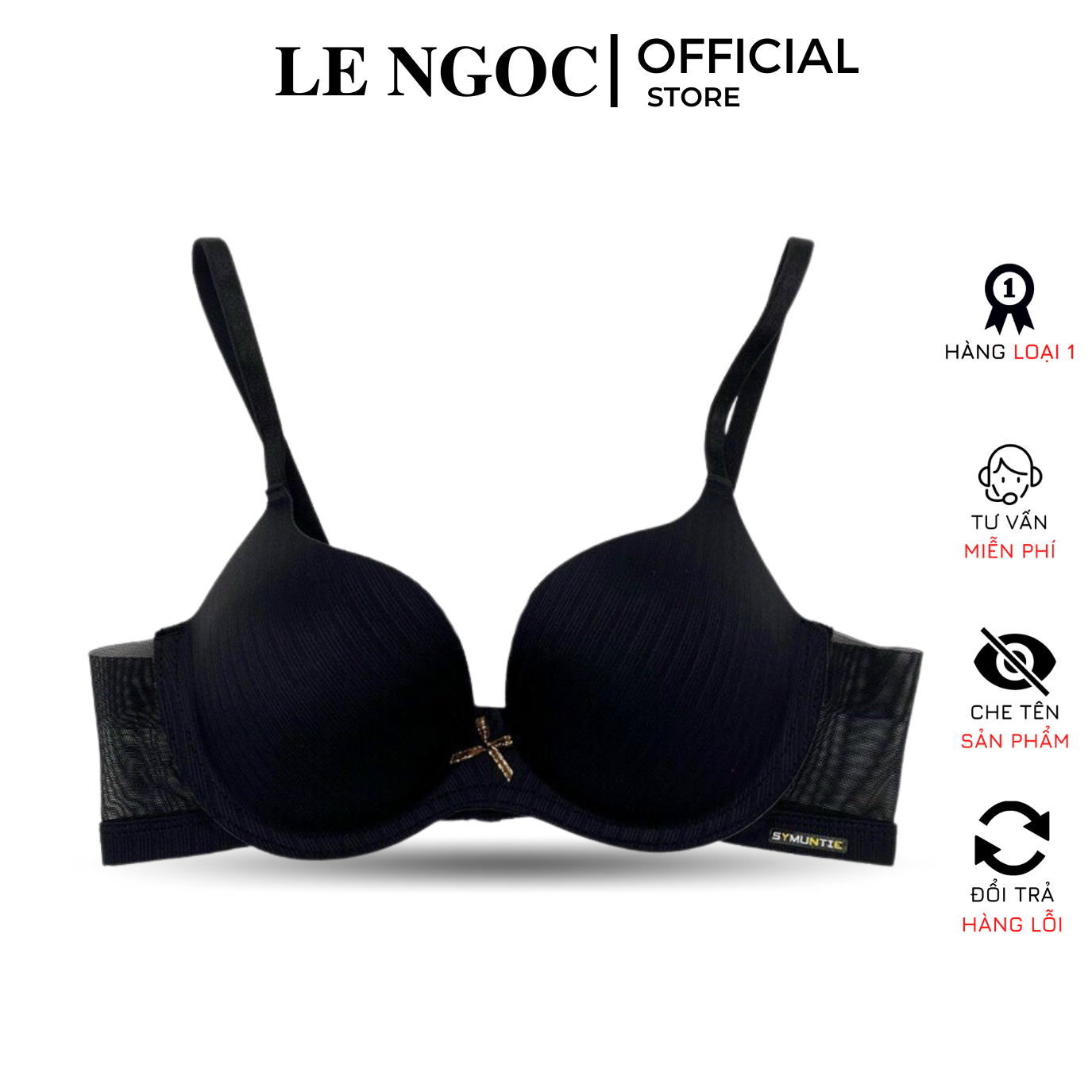 Áo ngực đệm vừa nâng ngực, áo lót nữ có đường may giả gọng Le Ngoc 372