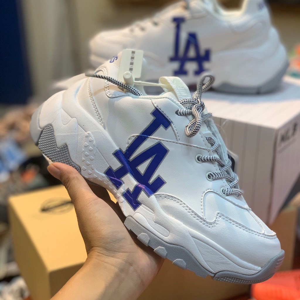 Giày mlb la nam nữ chữ in 11 trung full bill, box, túi sách