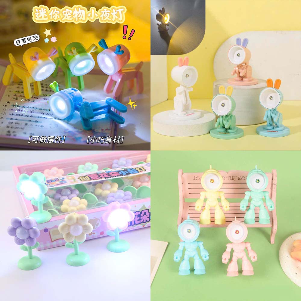 Đèn led mini hình hươu, con nai tuần lộc dễ thương đèn led trang trí decor bàn học, phòng ngủ