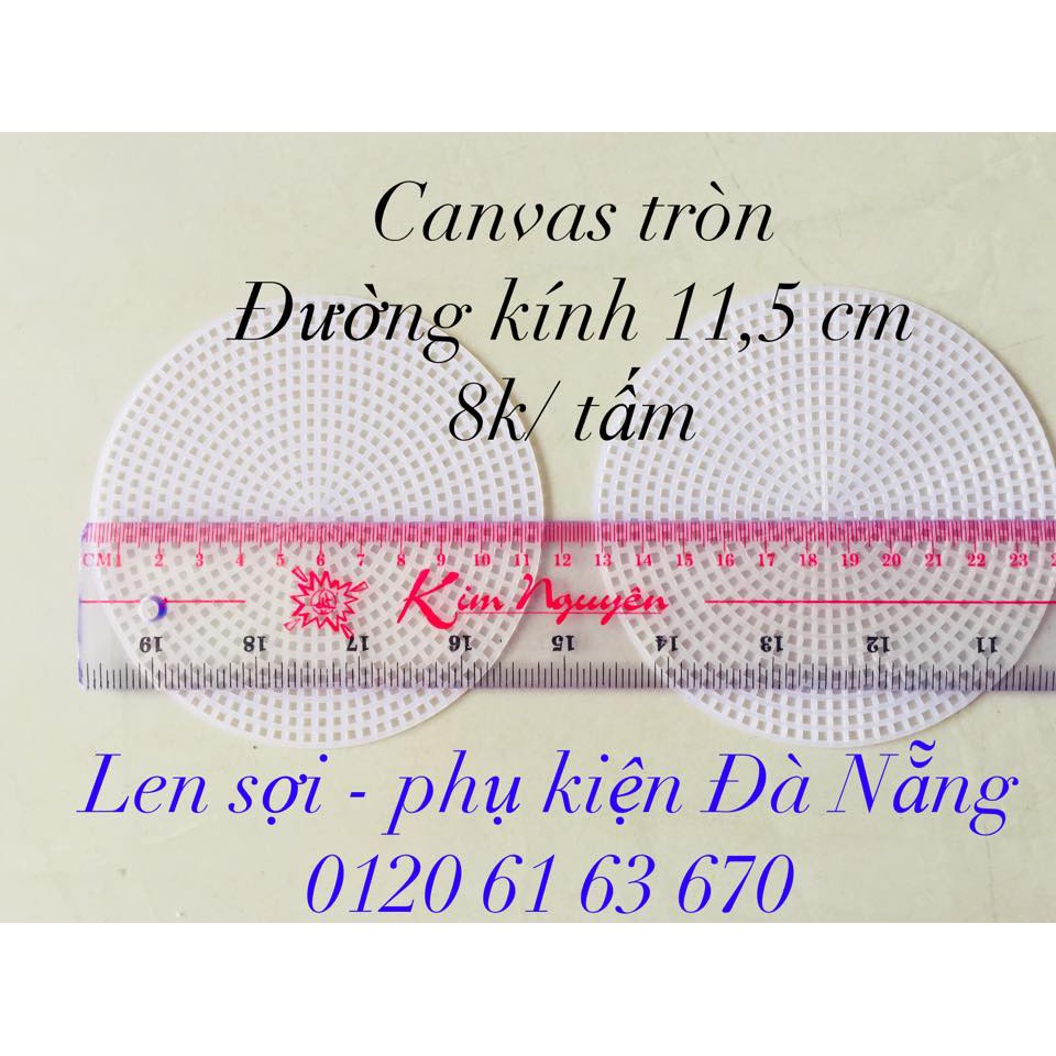 Canvas nhựa tròn phụ kiện làm túi ví