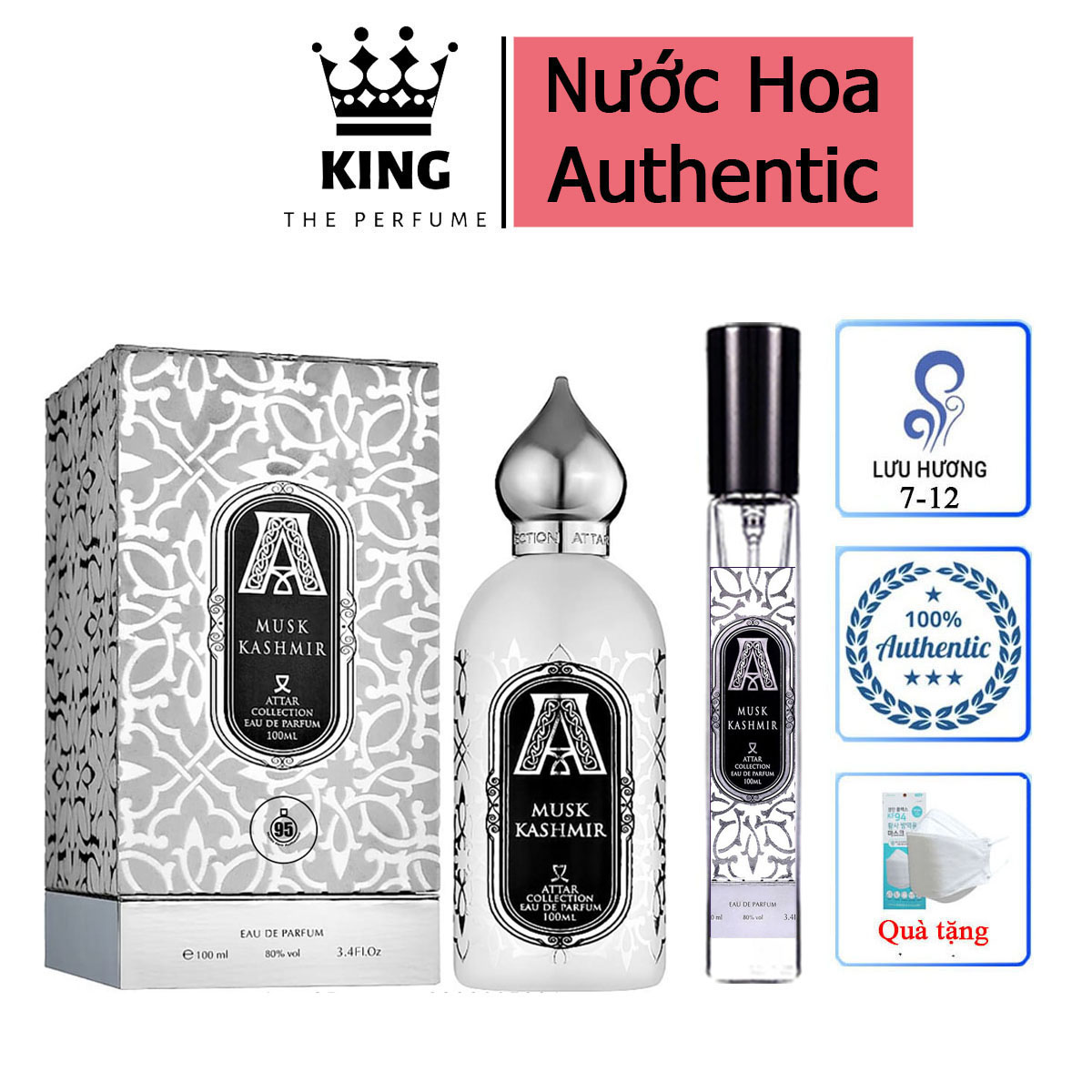 Nước Hoa Unisex Attar Collection Musk Kashmir - Hương hoa cỏ - gỗ - xạ hương Chiết 5-10-20ml