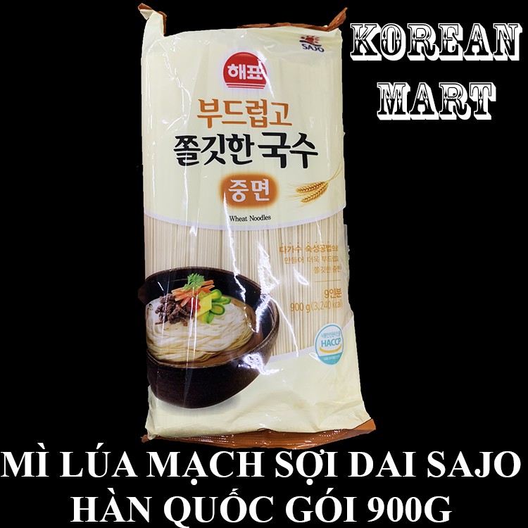 Mì lúa mạch sợi nhỏ sajo hàn quốc gói 900g
