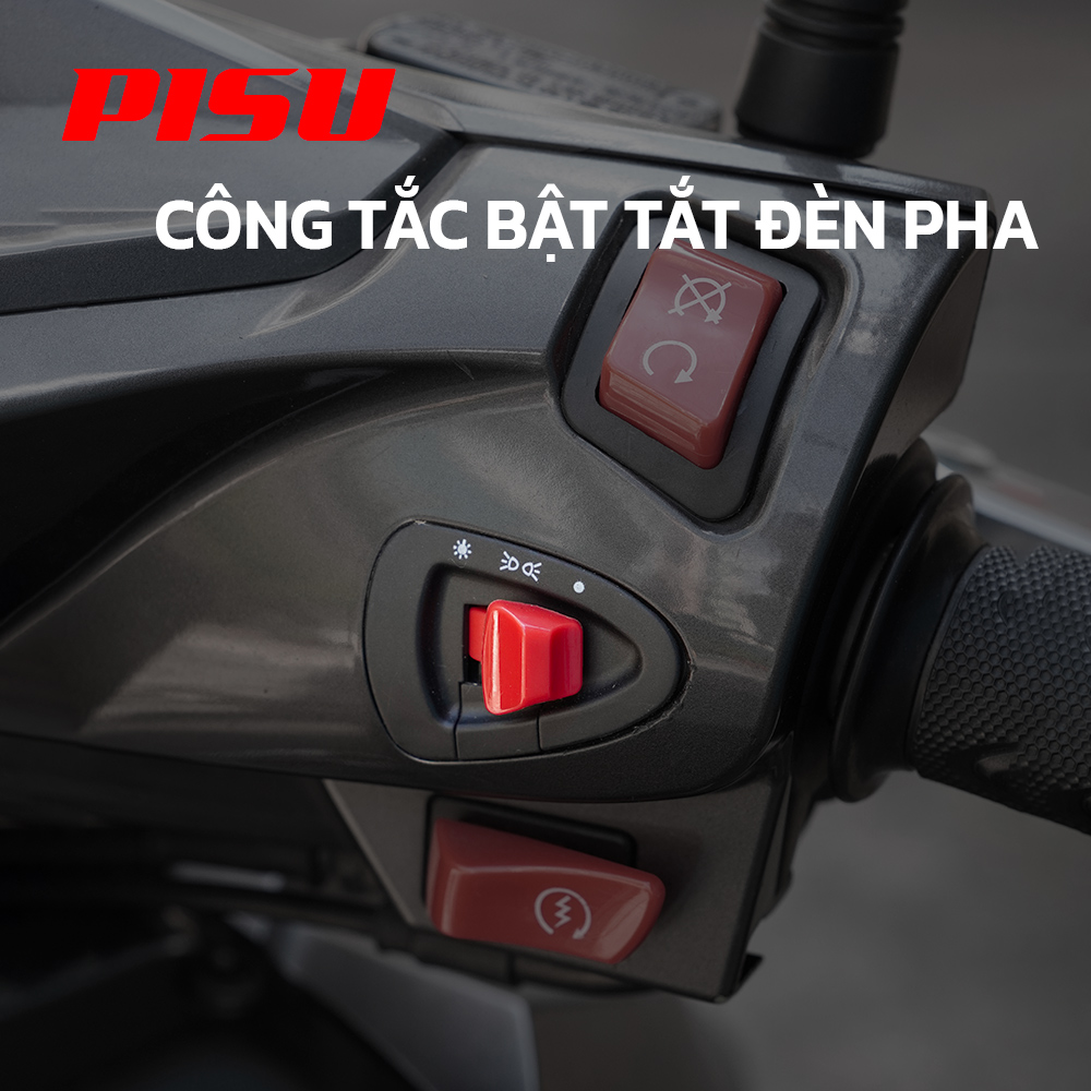 CHÍNH HÃNG - Công tắc, nút BẬT TẮT ĐÈN PHA bên phải chính hãng PISU